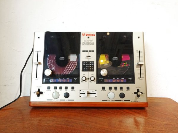 ベスタクス VESTAX CDX-15 Professional Dual CD Player デュアルCDプレーヤー CDJ ミキサー 木目 動作確認済 ★
