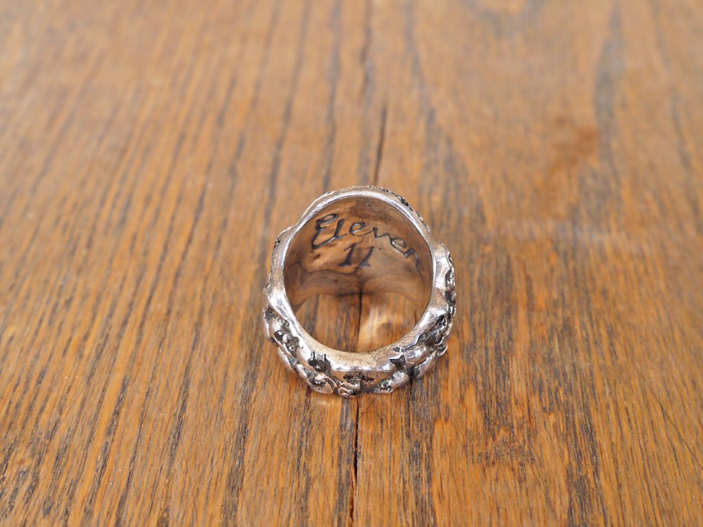 スカルリング Skull ring スターリングシルバー ブラック ストーン ◇