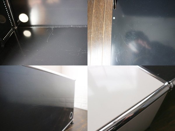 USMモジュラーファニチャー USMハラー USM Haller ローボード 2列1段 ホワイト×ブラック モダン テレビボード ◎