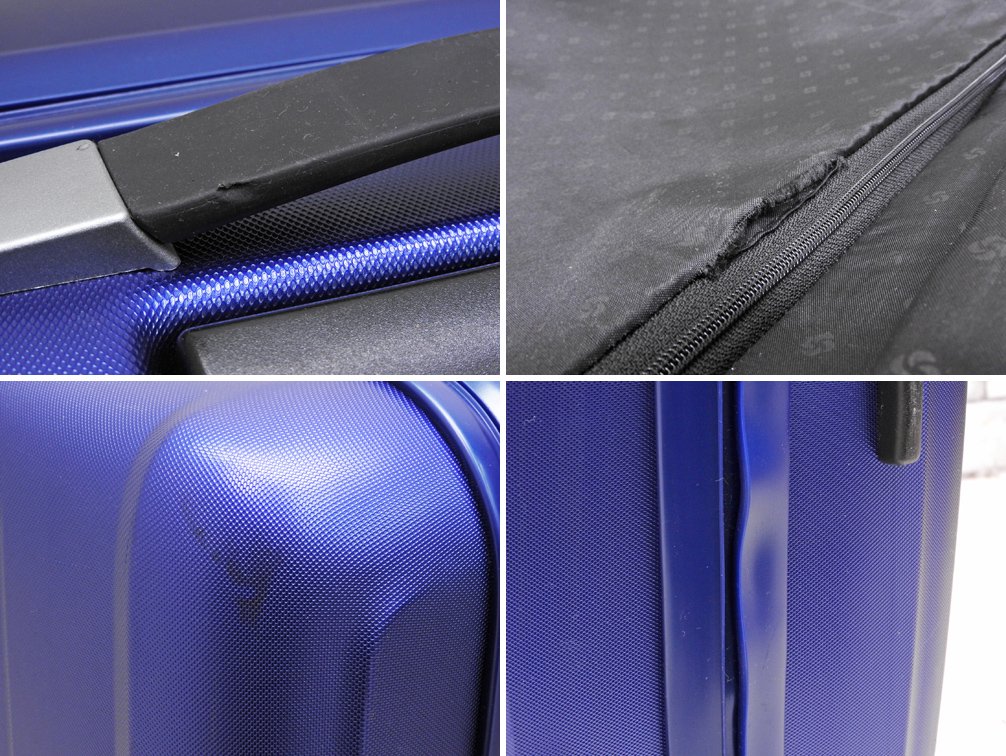 サムソナイト Samsonite ベロチタ Velocita スーツケース Spinner 55 ブルー 33L メタリックカラー ポリカーボネート 旅行用キャリーバッグ 廃番 ●