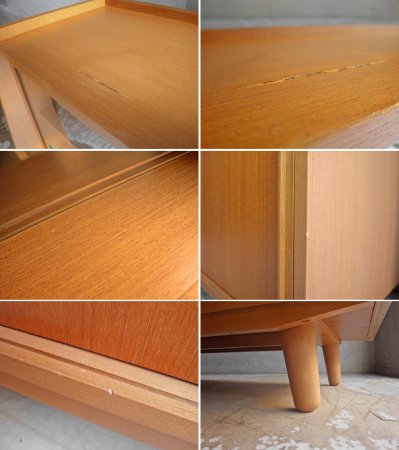 ウニコ unico アルベロ ALBERO カップボード 食器棚 チーク材 北欧ビンテージスタイル ♪