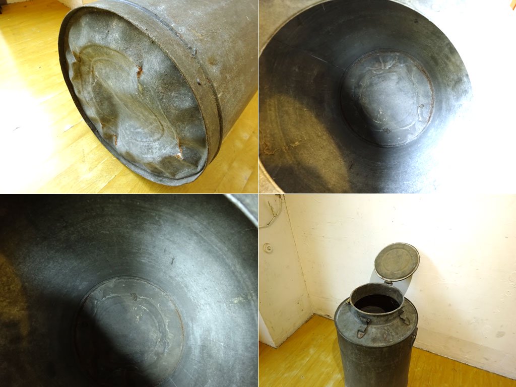 ビンテージ ミルク缶 Vintage Milk Can ブリキ 蓋付 高さ68cm ガーデニング 傘立て インテリア ジャーナルスタンダードファニチャー購入 ★