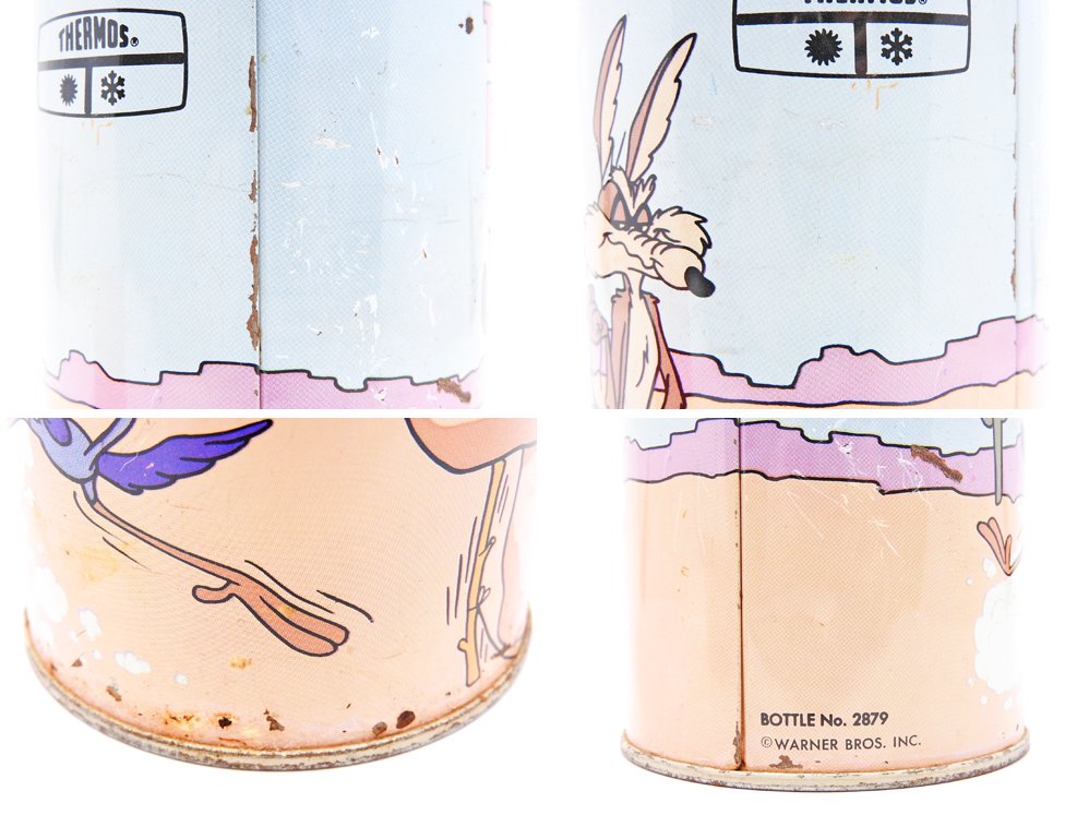 サーモス THERMOS ルーニー・テューンズ Looney Tunes ロードランナー & ワイリー・コヨーテ 水筒 魔法瓶 1960-70s ビンテージ Vintage ●