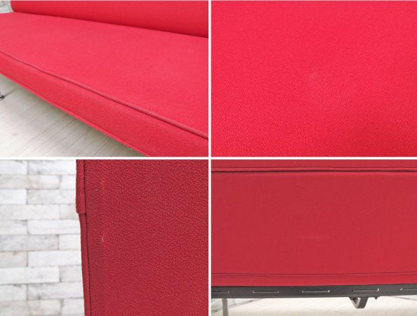 ハーマンミラー Herman Miller イームズソファコンパクト Eames Sofa Compact 3人掛けソファ 折畳可 レッド C&R. イームズ MoMA 参考価格¥775,500- ●