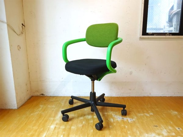 ヴィトラ Vitra オールスター Allstar デスクチェア グリーン×シグナルグリーンフレーム コンスタンチン・グルチッチ Konstantin Grcic 現行定価 約10万円 ★