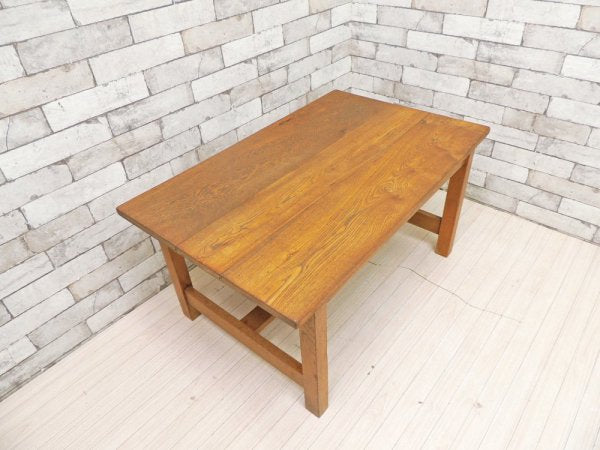 ジャパンビンテージ Japan Vintage ローテーブル センターテーブル ナラ無垢集成材 昭和レトロ ●