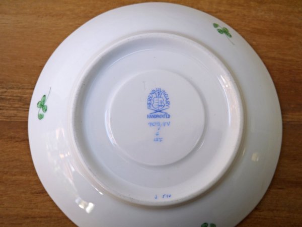ヘレンド HEREND HVNGARY インドの華 デミタスカップ&ソーサー ハンドペイント 白磁食器 ハンガリー 極美品 A ■