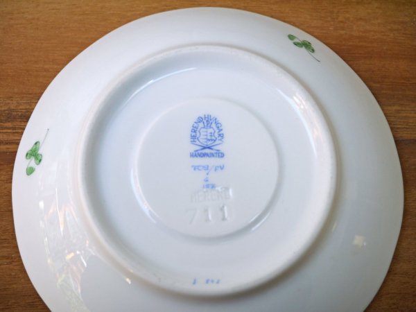 ヘレンド HEREND HVNGARY インドの華 デミタスカップ&ソーサー ハンドペイント 白磁食器 ハンガリー 極美品 B ■