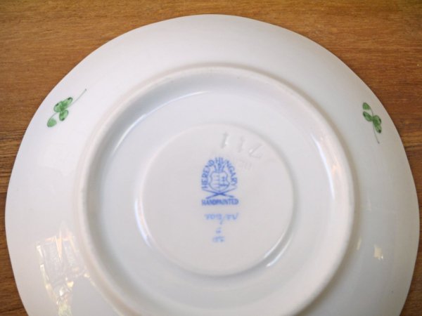 ヘレンド HEREND HVNGARY インドの華 デミタスカップ&ソーサー ハンドペイント 白磁食器 ハンガリー 極美品 C ■