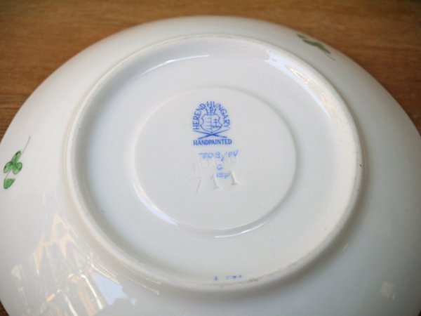 ヘレンド HEREND HVNGARY インドの華 デミタスカップ&ソーサー ハンドペイント 白磁食器 ハンガリー 極美品 D ■