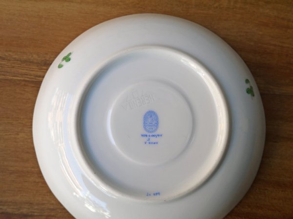 ヘレンド HEREND HVNGARY インドの華 コーヒーカップ&ソーサー ハンドペイント 白磁食器 ハンガリー 極美品 A ■