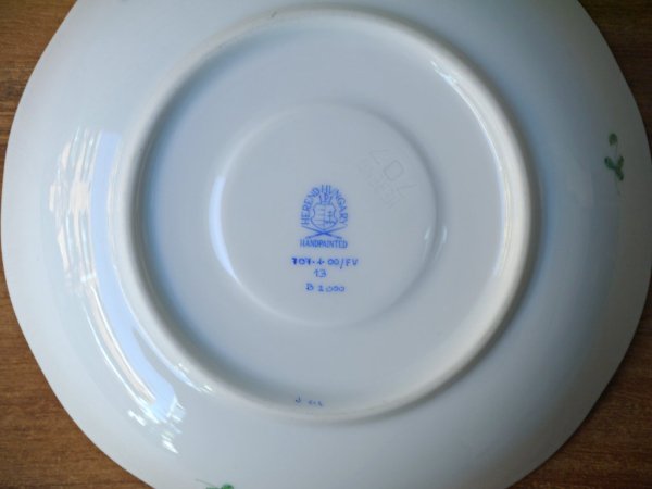 ヘレンド HEREND HVNGARY インドの華 コーヒーカップ&ソーサー ハンドペイント 白磁食器 ハンガリー 極美品 D ■