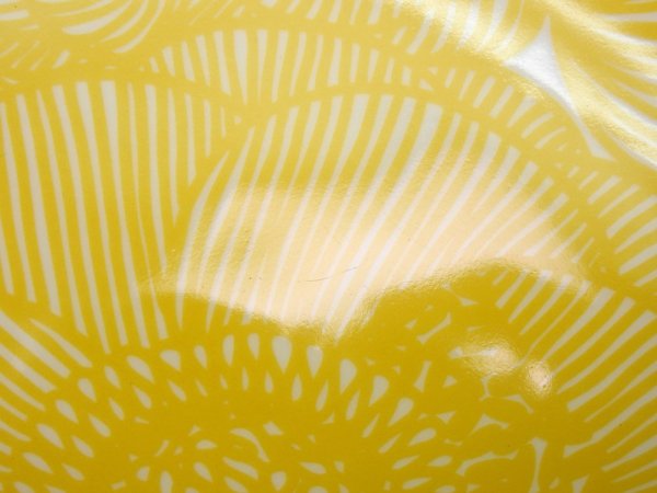 マリメッコ marimekko クルイェンポルヴィ kurjenpolvi プレート イエロー Φ22.5cm アイノ-マイヤ・メトソラ 廃番希少 北欧食器 ●