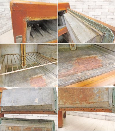 モンブラン MONT BLANC 木製冷蔵庫 氷冷蔵庫 収納棚 日本の古い木味の家具 昭和レトロ ジャパンビンテージ ●