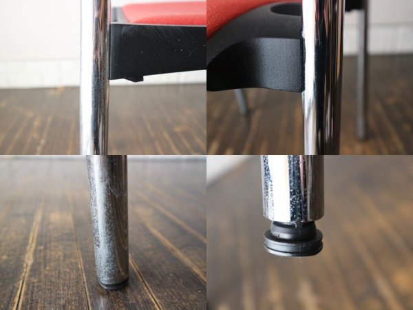ウィルクハーン Wilkhahn 310/3 Senzo Chair スタッキング アームチェア ファブリック レッド 廃盤 A ◎