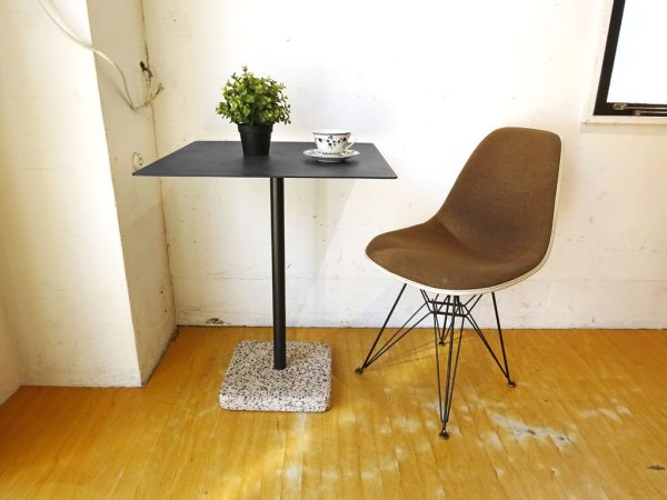 ヘイ HAY テラゾー TERRAZZO TABLE スクエアテーブル カフェテーブル W60cm チャコール × グレー 人工大理石 デンマーク 北欧家具 ★