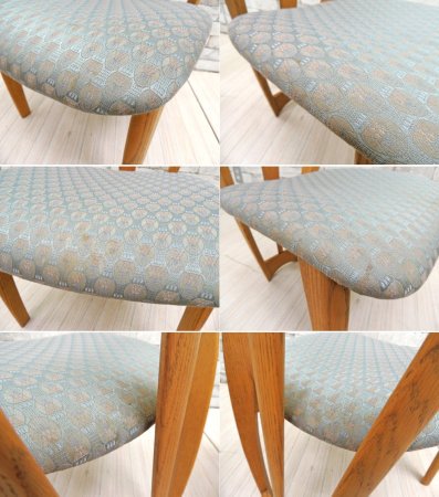 シラカワ家具 Shirakawa シラカワ SEURAT シリーズ ダイニングチェア 2脚セット オーク材 飛騨高山 クラフト ナチュラルモダン アールデコ 参考価格5万×2 B ●