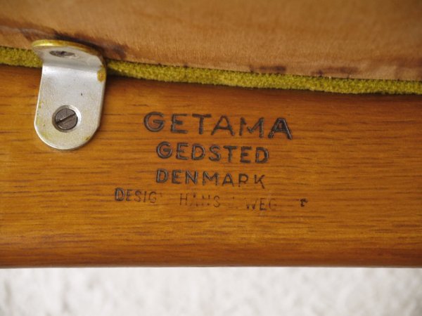 ゲタマ GETAMA ハンス・J・ウェグナー Hans J.Wegner ビンテージ アームチェア オーク材 イジーチェア 北欧 デンマーク ◇