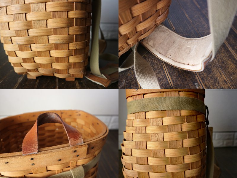 ALBERT J. NICOLA ビンテージ パック バスケット Pack Basket カゴ アクメ ACME furniture 取扱い 参考定価:約9万円 ◎