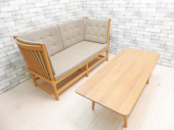 フレデリシア FREDERICIA 1789 スポークバックソファ 2人掛け オーク材 オイル仕上げ ファブリック ボーエ・モーエンセン HIKE購入 北欧家具 定価¥1,665,400- ●