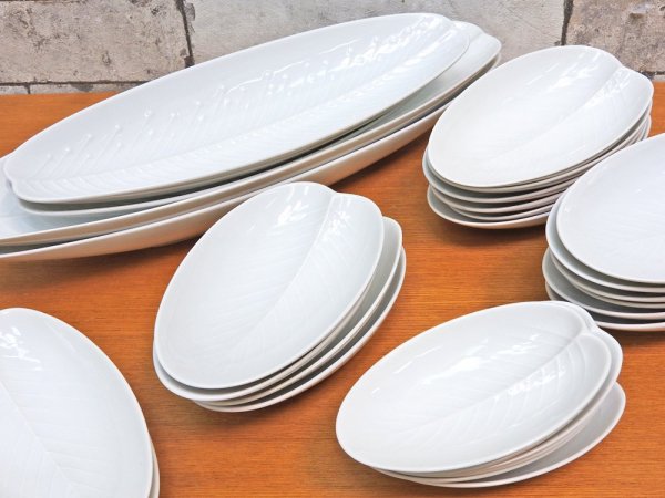 ローゼンタール Rosenthal カレリア Karelia リーフ Leaf プレート ボウル タピオ・ウィルカラ Tapio Wirkkala 白磁 ドイツ ビンテージ ●