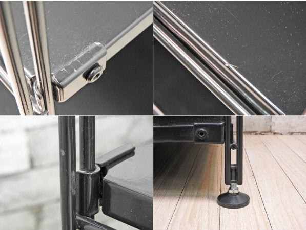 無印良品 MUJI スチールユニットシェルフ 4段 スチール棚板ダークグレー + マガジンラック セット 合計定価約 : 14,000円以上 廃番カラー ●