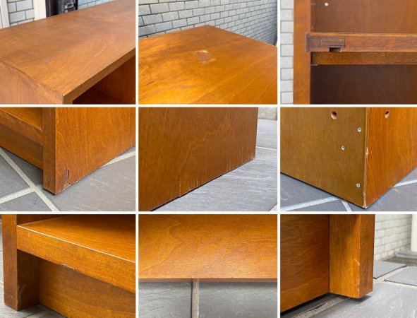 パシフィックファニチャーサービス PACIFIC FURNITURE SERVICE ブックシェルフ 2列5段 本棚 飾り棚 ウォールナット オーダーメイド P.F.S ■