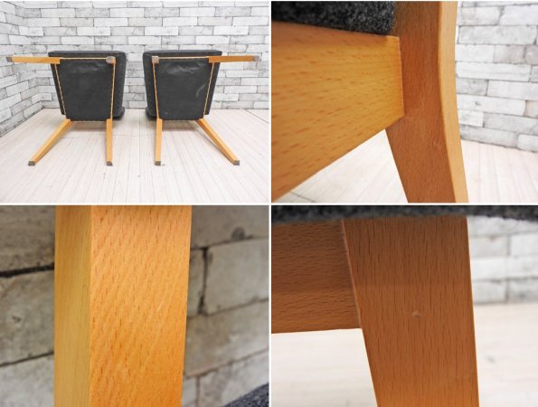 タイム&スタイル TIME&STYLE ダイニングチェア 2脚セット ナチュラルモダンスタイル ●