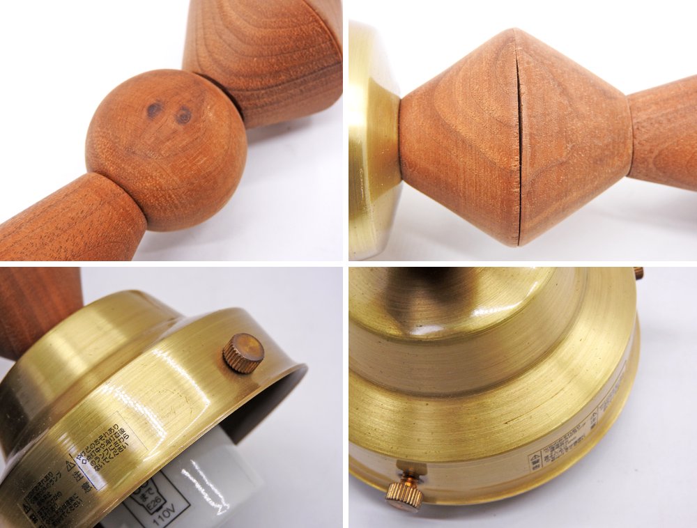 アプロス APROZ. コスタ COSTA ウッドペンダントライト Wood Pendant Light ウォールナット無垢材 2018年製 ガラスシェード欠品 定価:1.98万円 ●