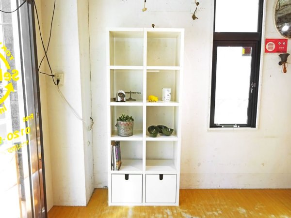カルテル Kartell シェルビングシステム SHELVING SYSTEM モジュラーブックシェルフ 2列5段 BOX2個付 ジュリオ・ポルヴァラ ★