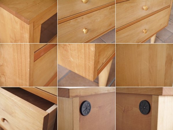 モモナチュラル Momo Natural コモ COMO ミドルボード サイドボード アルダー材 チェスト フラップ扉 4ドロワー ◇