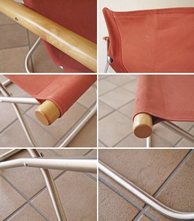 ニーチェア エックス Ny chair X フォールディングチェア レンガ オットマン付 折畳 チェア 新居猛 MoMA ◇