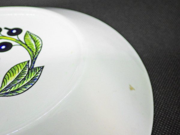 アラビア ARABIA パラティッシ Paratiisi オーバルプレート W21cm 旧ロゴ カラー 希少 ビンテージ 北欧食器 A ♪