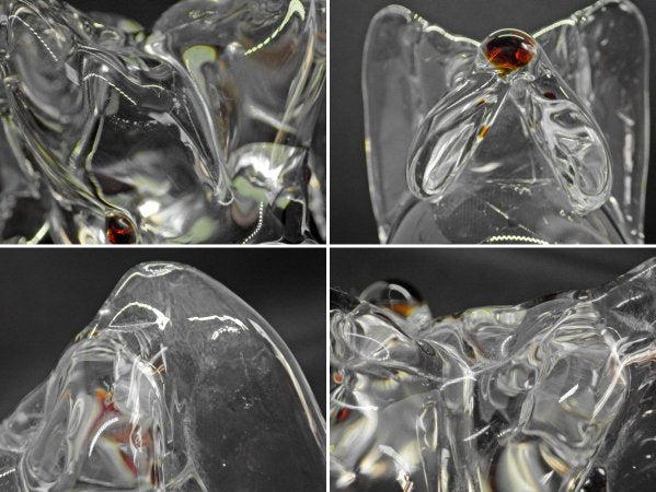 ベネチアンガラス ムラーノ ヴェトリ MURANO Cenedese VETRI 犬 パピヨン ガラス製 オブジェ ♪