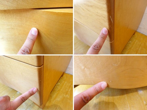 イデー IDEE ウェーブ トール チェスト メープル WAVE TALL CHEST Maple 8杯 ナチュラル 定価23.1万円 希少 廃番 ★