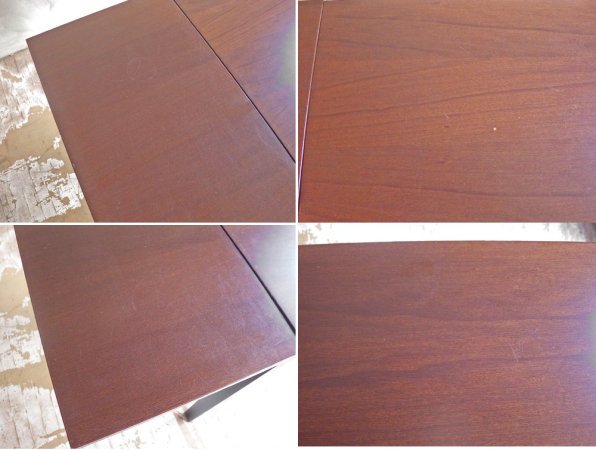 カリガリス Calligaris EXダイニングテーブル 伸長式 ブラウン W90~150cm イタリアンモダン 現状品 ♪