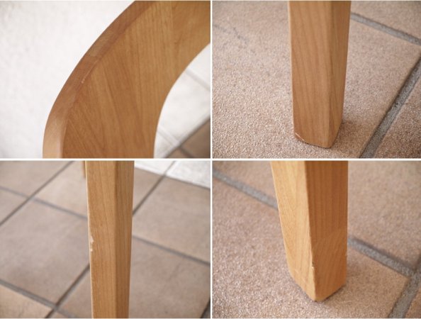 モモナチュラル Momo Natural クローバーチェア CLOVER CHAIR ダイニングチェア DIAM ライトブルー アルダー材 2脚セット 定価¥47,000- ◇