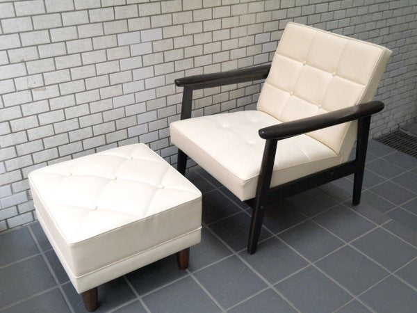 カリモク60 Karimoku60 Kチェア アイボリー 1シーター ミッドセンチュリー ■