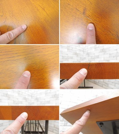 クラッシュゲート CRASH GATE ノットアンティークス Knot antiques グリット2 GRIT? リビング・ダイニングテーブル オーク無垢集成材 W110 ●