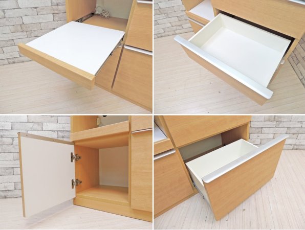松田家具 MATSUDA キッチンボード ダイニングボード 食器棚 ナチュラル ●