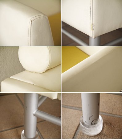 ノル Knoll イーストサイド ソファ Eastside Sofa 一人掛け エットーレ・ソットサス Ettore Sottsass マハラム生地 イエロー メンフィス・グループ ポストモダン ◇