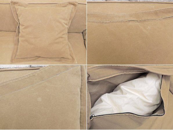 ウニコ unico クゥレ KULLE 3人掛けソファ カバーリング ブラウン 廃番 定価¥139,650- ●