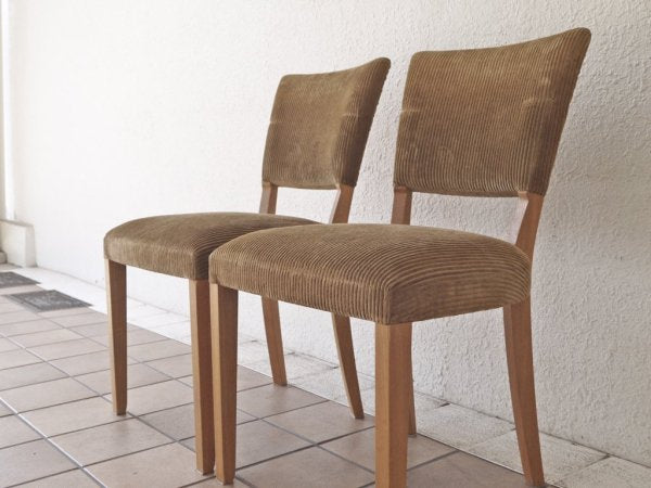 トラックファニチャー TRUCK FURNITURE エスアールチェア SR CHAIR ダイニングチェア ナラ無垢材 コーデュロイ 定価¥67,100- B ◇