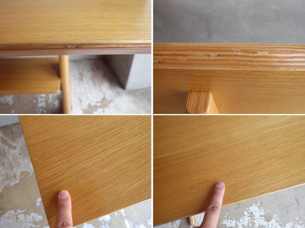 無印良品 MUJI リビングでもダイニングでもつかえる テーブル オーク材 W130cm シンプルデザイン 定価:29,900円♪