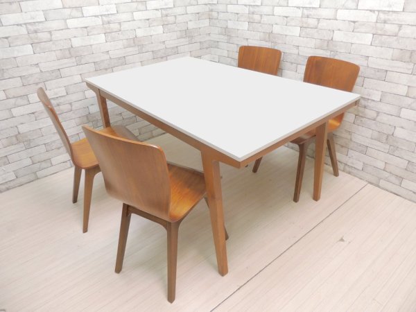 ウエストエルム west elm クレスト Crest ベントウッド ダイニングチェア ウォールナット プライウッド 2脚セット A ●