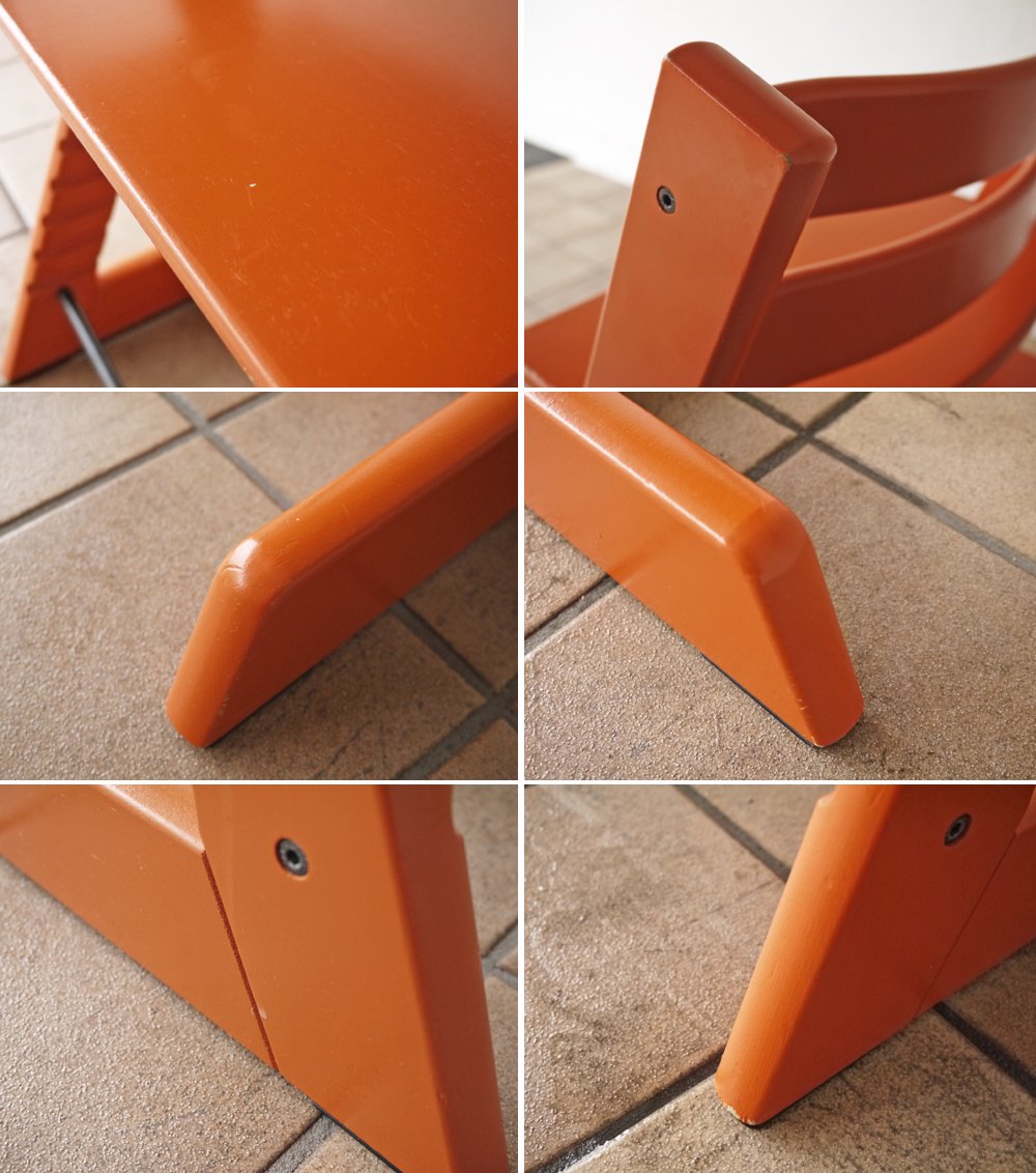 ストッケ STOKKE トリップトラップ TRIPP TRAPP オレンジ ベビーチェア 新型初期 ノルウェー ◇
