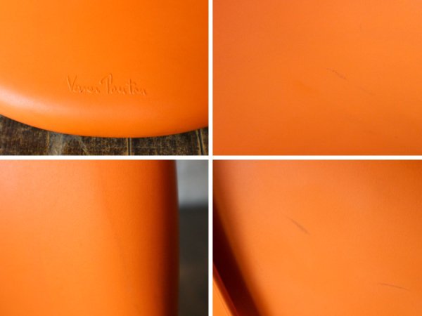 ヴィトラ vitra. パントンチェア Panton Chair オレンジ ヴェルナー・パントン Verner Panton スタッキングチェア ミッドセンチュリー スペースエイジ A ◎