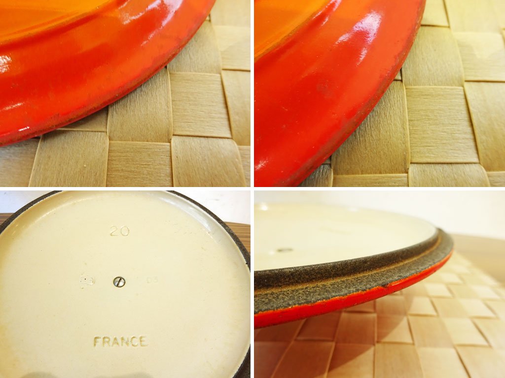 ルクルーゼ Le Creuset ココット・ロンド 両手鍋 20cm 鋳物ホーロー 鍋 オレンジ フランス IH対応 ★