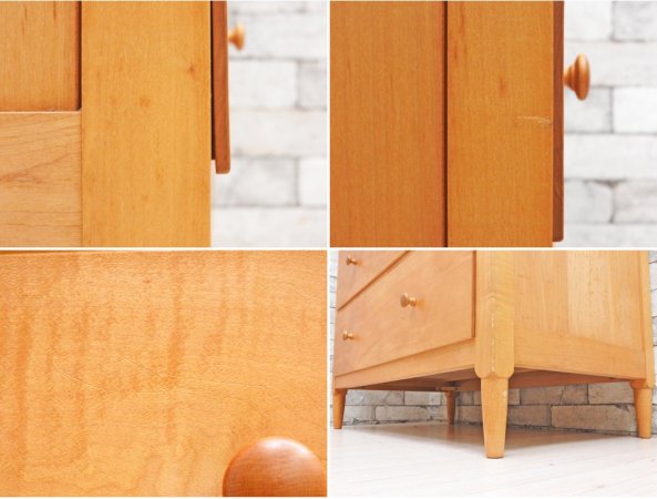 北の住まい設計社 KITANOSUMAISEKKEISHA チェスト 7 ドゥロワーズ Chest 7 Drawers 現行品 貴重エゾイタヤ使用 定価27.5万円 カントリー クラフト 収納家具 ●