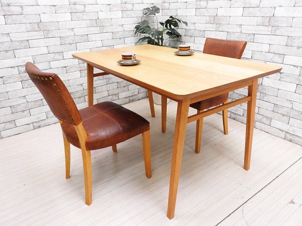 トラックファニチャー TRUCK FURNITURE クワトロ QUATTRO ダイニングテーブル ナラ無垢材 ライトブラウン 現行 定価¥176,000- ●